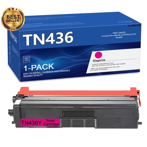 TN436 1 Pack Toner Cartridge High Yield Compatible for Brother MFC-L8900CDW HL-L9310CDW HL-L8360CDW Printer,Magenta