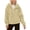 Khaki, variant on Luvrsol Womens Winter Coat Hooded Fleece Teddy Jacket Drawstring Relaxed Fit Warm Sherpa Coat, Blue S-3XL