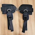 thumbnail image 3 of 2 Pieces Ankle Straps Pedal Rope Glute Exercises Workout Ankle Cuff Set Black, 3 of 5