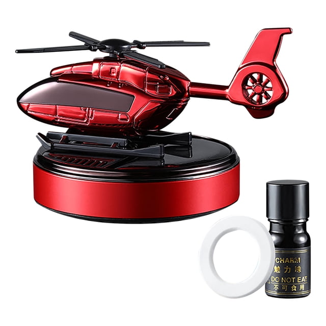 Car Mounted Perfume Car Accessories Solar Auto Rotating Aircraft Aromatherapy Car Perfume 10ml