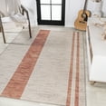 thumbnail image 4 of JONATHAN Y WASHABLE 5 x 8 Area Rug, Raita Distressed Stripe - Ivory/Peach, WSH116A-5, 4 of 9