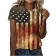 thumbnail image 2 of Weiqiqre Womens T Shirts American Flag Shirt for Women Firework Fourth of July T Shirt Patriotic Graphic Tee USA Flag Short Sleeve Tops, 2 of 5