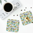 thumbnail image 4 of Naloa Summer Leopard Coasters for Set of 4 - PU Leather Coasters, Coasters for Table Cup Tea Coffee Beer, Decorative for Kitchen Homedecor (Round), 4 of 6