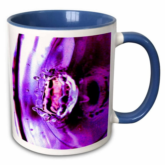 3drose, Sonic Purple-blue Water Drop, 15oz Two-tone Blue Mug