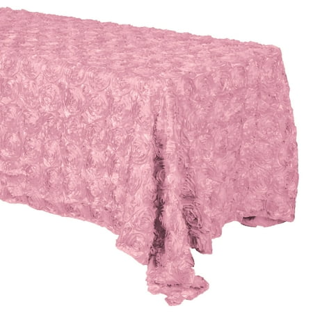 

Satin Rosette 3D Pop-Up Floral Tablecloth Pink