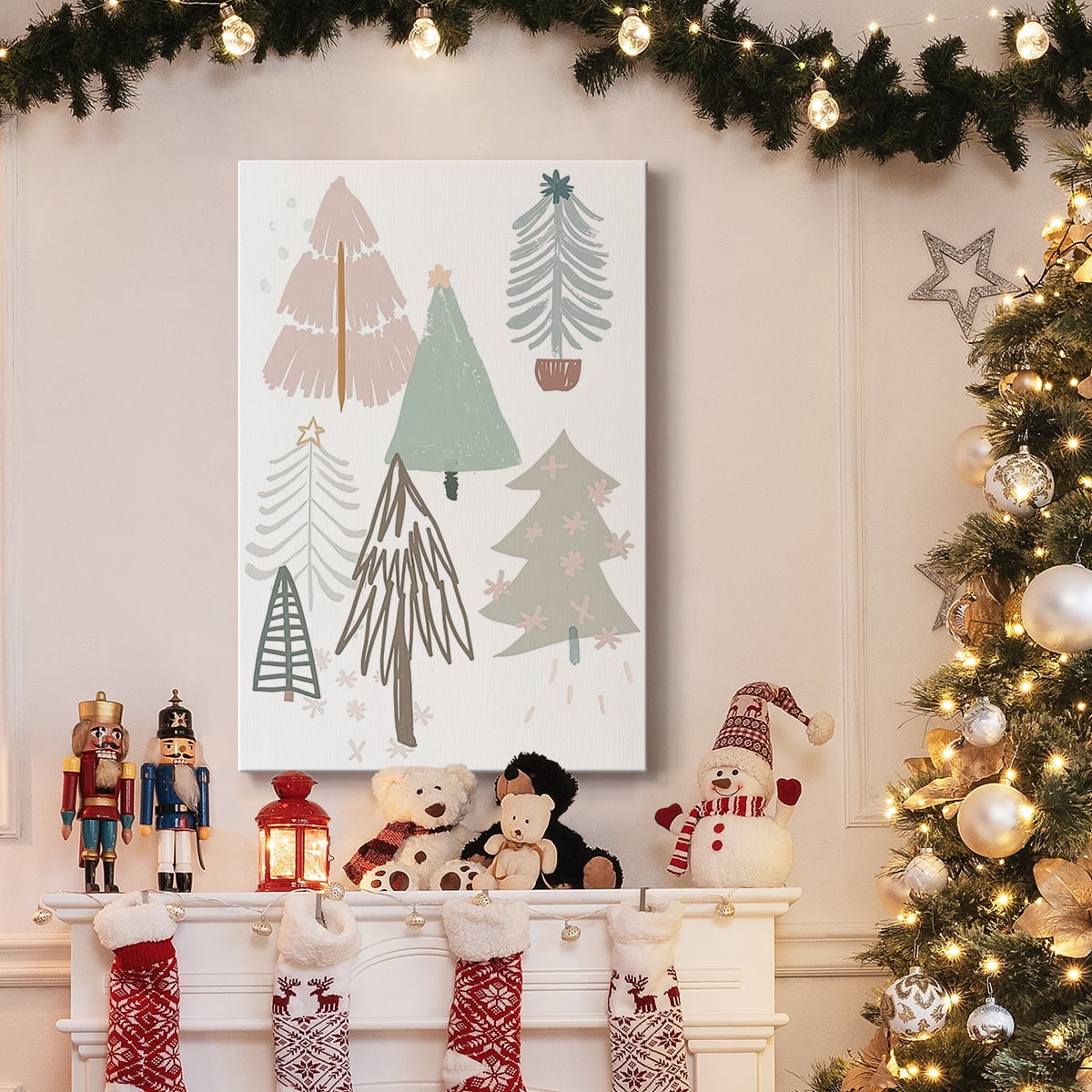 Christmas Tree Sketchbook Collection B- Gallery Wrapped Canvas