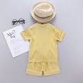 thumbnail image 3 of Utoimkio Toddler Baby Boys Girls Pajamas Short Sets Solid Satin 2 Piece Pjs Button Down Short Sleeve Shirts+Shorts Set Home Sleepwear Summer Pajamas Clothes for Kids 1-6 Years, 3 of 9