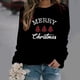 thumbnail image 1 of Pntutb Tops de mujer Suéter de cuello redondo con estampado navideño Blusa suelta Sudadera sin capucha Pntutb Pntutb-3639, 1 of 7