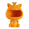 thumbnail image 4 of Cuenco para llaves, estatua de , plato de dulces, organizador decorativo, caja de almacenamiento para escritorio, sala de estar, , naranja Soledad Figuras de gatos de la suerte, 4 of 10