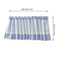 thumbnail image 3 of Blue and White Buffalo Check Plaid Window Valances Floral Lace Semi Sheer Kitchen Curtain Farmhouse Gingham Curtains Rod Pocket Valances for Living Room, 42"x18", 3 of 8