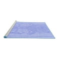 thumbnail image 2 of Ahgly Company Machine Washable Indoor Square Abstract Blue Modern Area Rugs, 3' Square, 2 of 4