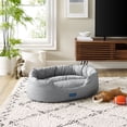 thumbnail image 3 of Sam's Pets Small Water Resistant Dog Bed with Bolster Walls, Gray, 3 of 8