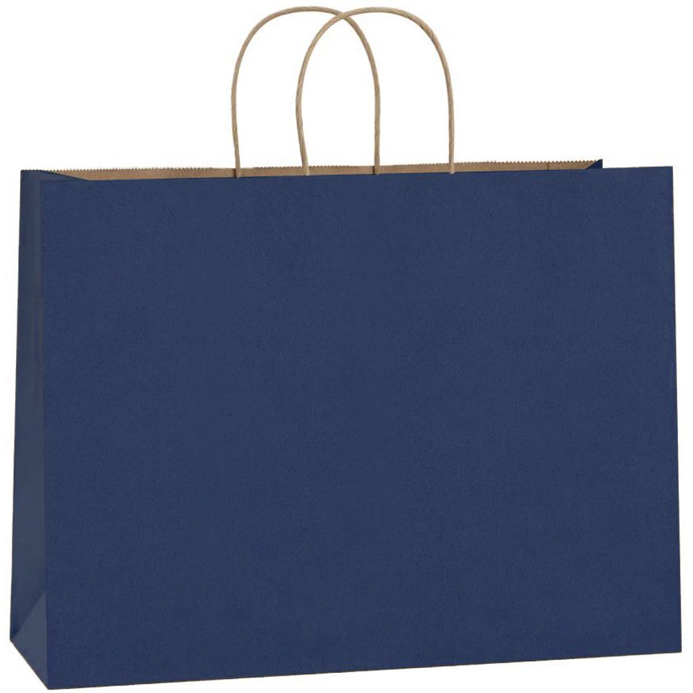 Gift Bags 16x6x12 inch Paper Bags Small Kraft Navy Gift Bags Bulk with