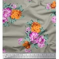 thumbnail image 1 of Soimoi Cotton Poplin Fabric Florals Floral Printed Craft Fabric by The Yard 42 Inch Wide, 1 of 3