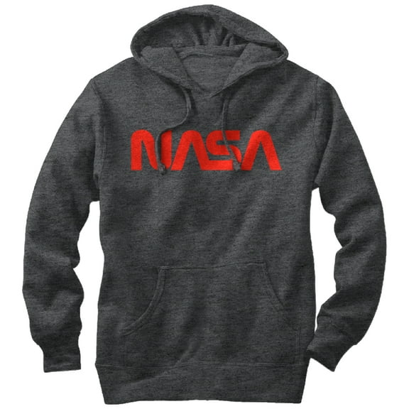 Men's NASA Classic Logo  Pull Over Hoodie Charcoal Heather X Large