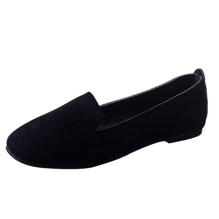 

absuyy Flat Sandals for Women- Round Toe Open Toe Casual Summer Slide Sandals #790 Black