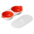 thumbnail image 2 of Microwave Egg Cooker  PP Removable Drain Basket Egg Cooker For Microwave Boiled Eggs Raised Horizontal Grid, 2 of 8