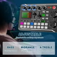 thumbnail image 3 of Live Sound Card with DJ Mixer Effects & Voice Changer, F998 Live Sound Card Audio Mixer Sound Card for Live Streaming, Sound Board LED Light Sound Card with 16 Special Effects Ambient Sounds (A), 3 of 9