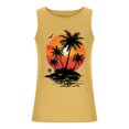 thumbnail image 4 of ZCFZJW Mens Workout Muscle Tanks Gym Vest Fitness Jogging Sports Tank Tops Quick-Dry Summer Sleeveless Graphic Tees Shirt Yellow S, 4 of 5