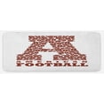 thumbnail image 1 of Letter a Kitchen Mat, First Letter of the Alphabet Shape with American Football Athletic Sports, Plush Decorative Kitchen Mat with Non Slip Backing, 47" X 19", White and Brown, by Ambesonne, 1 of 1