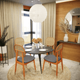 thumbnail image 5 of LeisureMod Holbeck Wicker Dining Chair with Wood Legs Set of 2 Gray, 5 of 13