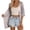 Grey, variant on Swimsuit Coverup for Women Short Sleeve Lightweight Open Front Crochet Knit Kimono Cardigans Beach Cover Up