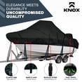 thumbnail image 5 of Knox CCC22-BK Center Console Built-In Outboard Motor Cover, 600D Waterproof Trailerable Boat Cover with Tie-Down Straps & Storage Bag, Fits Boats 20 - 22 ft. Long & 106 in. Beam Width, Black, 5 of 7