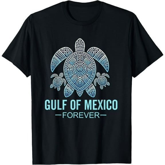 gulf of mexico forever Mexican Souvenir Mexican Gulf T-Shirt,Black tee