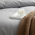 thumbnail image 3 of Premium 100% Cotton Duvet Cover Set, Soft Breathable Bedding with Zipper Closure (3 Pieces), Classic Grey, Full, 3 of 8