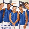 thumbnail image 5 of Paquete de 6 chalecos Pinnies Scrimmage, camiseta de práctica para entrenamiento de fútbol, camiseta de baloncesto, chalecos de práctica de equipo para adultos, suministros deportivos para jóvenes Zhivalor BST3061252-4, 5 of 5