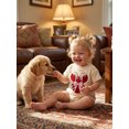 thumbnail image 3 of BemeyourBBs Newborn Baby Boy Girl Lobster Crayfish Outfits Bubble Romper Cute Infant Summer Clothes Embroidered Short Sleeve Bodysuit One Piece Jumpsuit Playsuit, 3 of 9