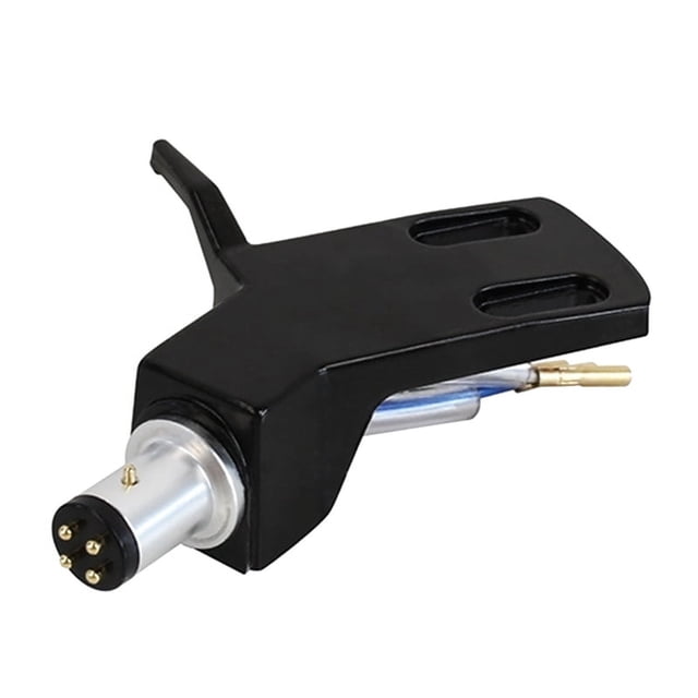Turntable Headshell Aluminium Alloy Headshell Record Turntable Needle Replacement Phono Stylus Cartridges Rack Black,1 x Phonograph Phono stand,Black