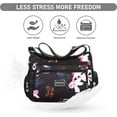 thumbnail image 4 of AOUNQ Crossbody Purses and Handbags for Women Multi Pocket Floral Shoulder Bags Ladies Casual Nylon Purse, 4 of 6