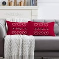 thumbnail image 5 of Valentine Day Lumbar Pillow Covers 12x20 inch Set of 2, I Love You Love Hearts Throw Pillow Covers Romantic Love Cushion Cases for Home Decor Wedding Bed Sofa Couch, 5 of 6