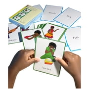Speech flashcards for Toddlers, Nonverbal and Partially Verbal Autism Individuals, Pre-K and Kindergarten ESL students, Screen Free learning, Essential Words for everyday life, set of 54