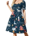 thumbnail image 1 of Vestido de manga corta de circo retro vestidos cortos vestido de verano atrevido mujer 2025 vestidos verano mujer 2025 Vestido, 1 of 7