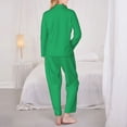 thumbnail image 5 of Kll Forestgreen Print Women'S Long Sleeve Pajamas With Pants Sleepwear Loungewear 2 Set-Xx-Large, 5 of 9