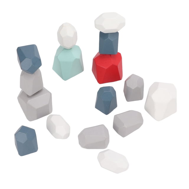 Sailing Bloques de construcción de madera seguros y coloridos para bebés y niños (16 piezas)