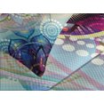 thumbnail image 4 of Ambesonne Leaf Quilted Bedspread Set 3 Pcs, Diagonal Gradient Lotus, Queen Size, Multicolor, 4 of 5