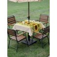 thumbnail image 4 of Outdoor Tablecloth with Umbrella Hole for Patio/Picnic/Party/Camping, Summer Sunflowers Waterproof Table Cloth Square Cover Washable, Farmhouse Botanical Budding Flowers (54"x 54"), 4 of 8