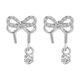 thumbnail image 4 of Pendientes de botón con forma de estrella de mango y lazo de circonita, estilo elegante, ligeros, de lujo, de alta calidad, 4 of 5