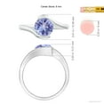 thumbnail image 4 of Angara Natural 1.8 Ct. Tanzanite Solitaire Ring in 14K White Gold for Women (Ring Size: 3), 4 of 9