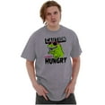 thumbnail image 4 of Caution Cool Dinosaur Always Hungry Men's Graphic T Shirt Tees Brisco Brands S, 4 of 5