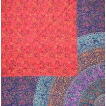 Sanganeer Block Print Reversible Duvet Cover Cotton 92" x 88" Fits Full-Queen Multi Color