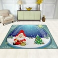 thumbnail image 3 of Coolnut Santa Claus Christmas Snow Globe Lightweight Carpet Mats, 5'3" x 4' Area Soft Rugs, Floor Mat Rug Home Decoration for Kids Room Living Room, 63"x 48", 3 of 6