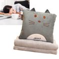 thumbnail image 3 of Funda de aire acondicionado 2 en 1 con almohada desmontable y calentadores de manos para una acogedora siesta en la oficina con temática de gatos, 3 of 8