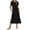 Black, variant on Zeagoo T Shirt Midi Dress for Women Summer Casual Tiered Dresses A Line Swing Long Dresses with Pockets Short Sleeve Beach Dress