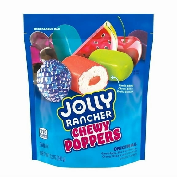JOLLY RANCHER Chewy Poppers Original Fruit Flavored Candy Bag, 12 oz - 3 pack