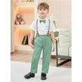thumbnail image 5 of CARETOO Toddler Baby Boy Clothes Suit Gentleman Wedding Outfits, Formal Dress Shirt with Bowtie + Suspender Pants 1-5 Years, 5 of 7