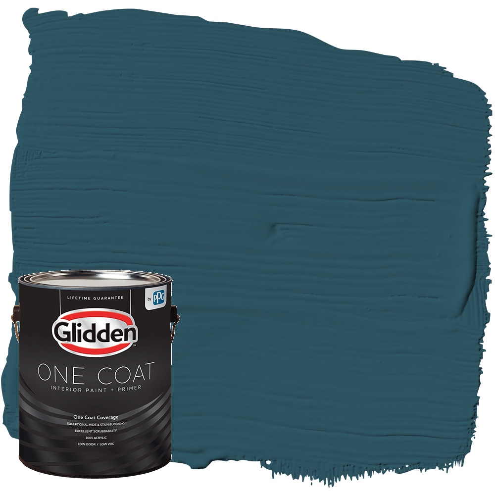 Glidden One Coat Interior Paint + Primer Blue Bayberry, SemiGloss, 1